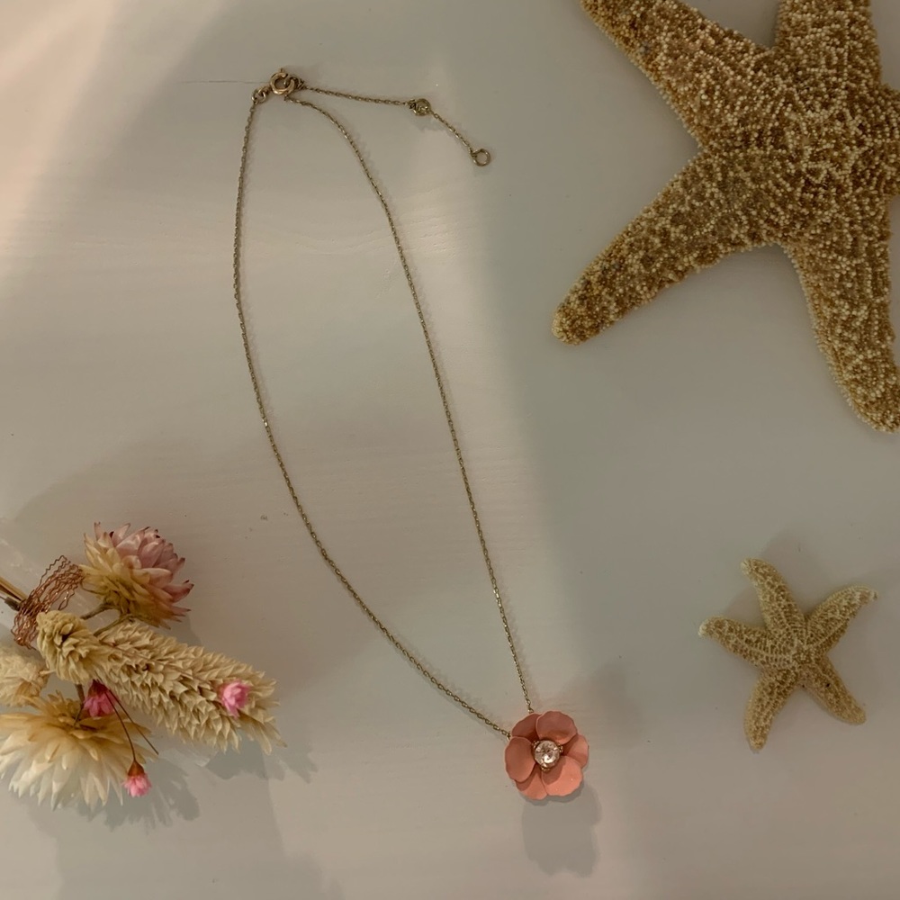 🌸Dainty Powder Pink Flower Pendant Necklace🌸